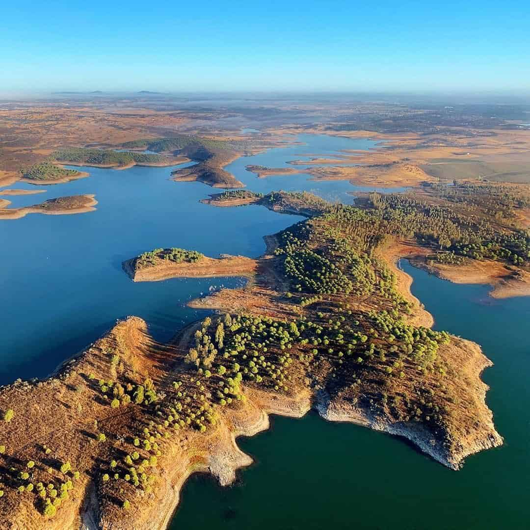 barragem do alqueva vista do céu - Alentejo