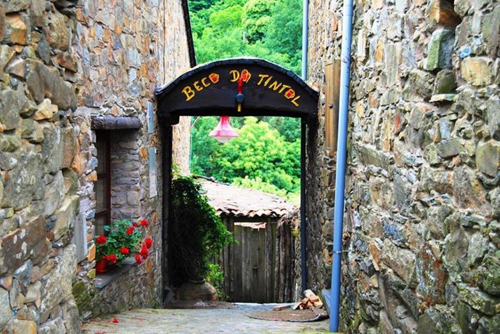 Porta de madeira num beci